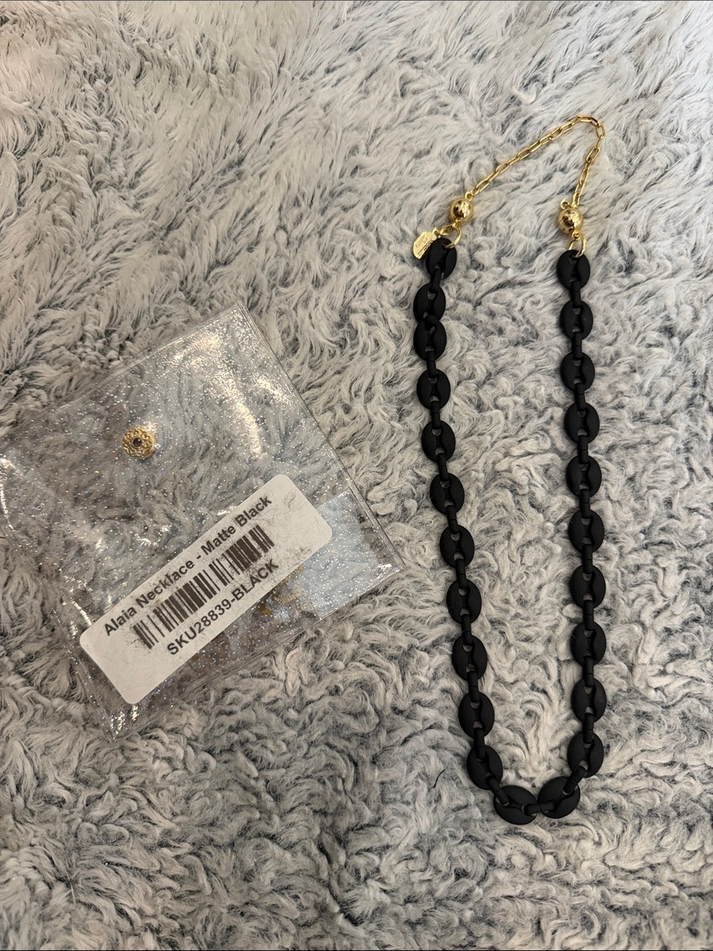 BAR - By Alexa Rae-Alaia Matte Black Necklace with Gold Magnetic Closure